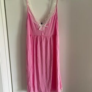 Pink Lace Trim Nightgown
